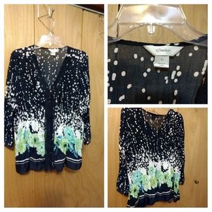 Navy Sheer button up shirt/jacket size 1X